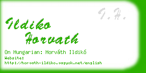 ildiko horvath business card