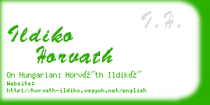 ildiko horvath business card